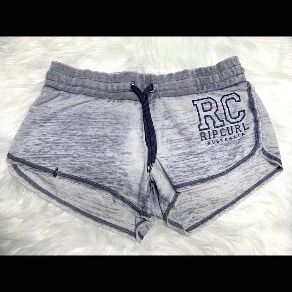 Blue/Grey Distressed Rip Curl Shorts Size Small